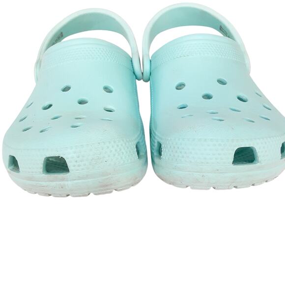 Crocs Clogs Womens 7 Slip On Water Shoes Robins Egg Blue Rubber Comfort Shoes - Picture 5 of 10